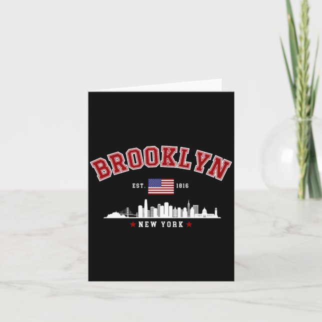 Brooklyn Ney York Est 1816  Karte (Vorderseite)