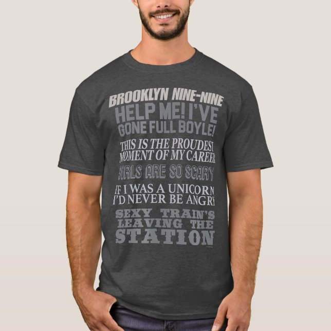 Brooklyn Nine-Nine Charles Boyle Quote Mash-up T-Shirt (Vorderseite)