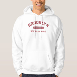 Brooklyn NSW not NY 1884 Vintage Design Red White Hoodie