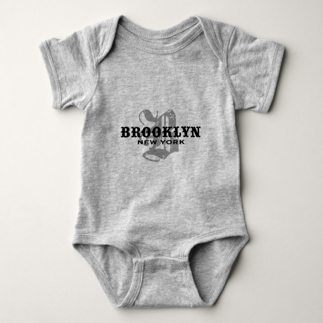 Brooklyn NY Baby Bodysuit Strampler (Vorderseite)