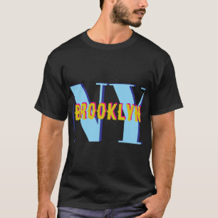 BROOKLYN NY blue gray bklyn stylish T-Shirt