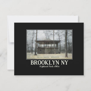 Brooklyn NY Highland Park, Music Pavilion, Postkarte