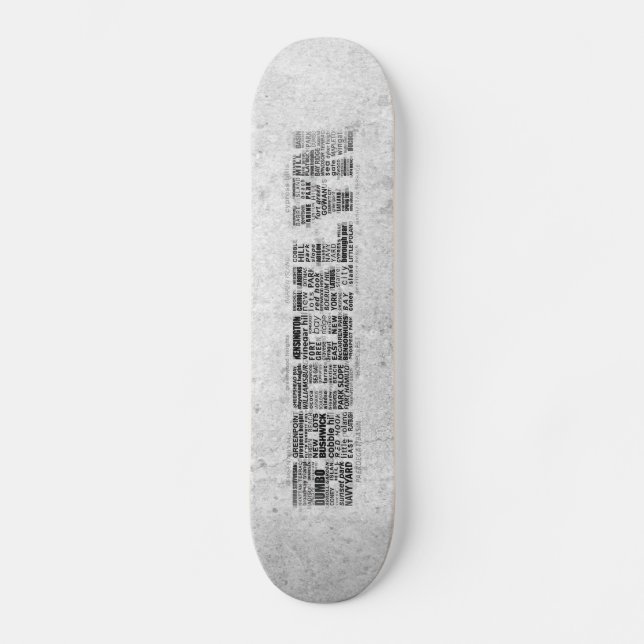 Brooklyn NY New York Word Art Skateboard (Vorderseite)