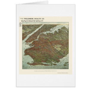 Brooklyn, NY panoramische Karte - 1908