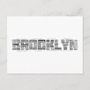 Brooklyn NY Typografie Design Postkarte