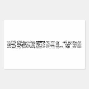Brooklyn NY Typografie Design Rechteckiger Aufkleber