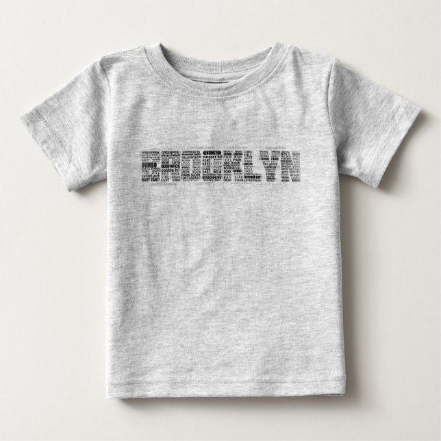 Brooklyn NY Typografy Tee Shirt, BK, New York (Vorderseite)
