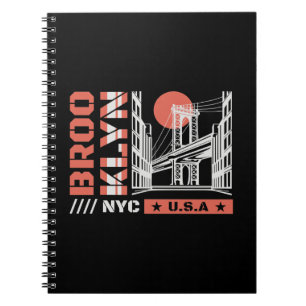 Brooklyn NYC Brücke Grafik Urban New York Notizblock