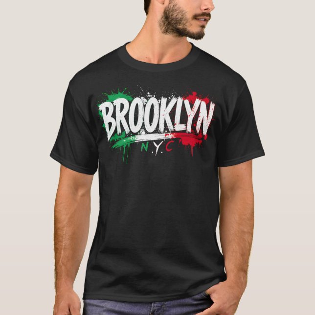 Brooklyn NYC Italian Basic T - Shirt (Vorderseite)