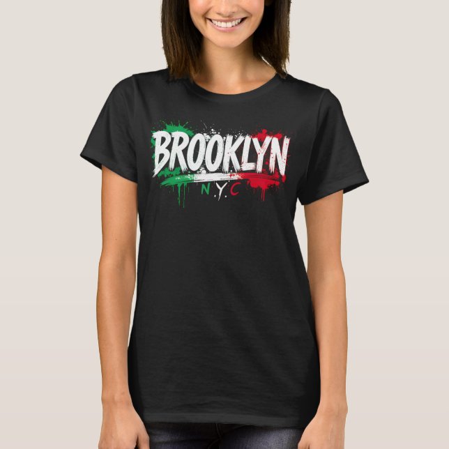Brooklyn NYC Italian Basic T - Shirt (Vorderseite)