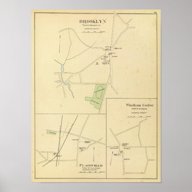 Brooklyn, Plainfield, Windham Centre Poster (Vorne)