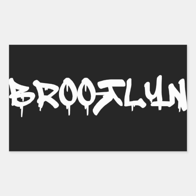 BROOKLYN RECHTECKIGER AUFKLEBER (Vorderseite)