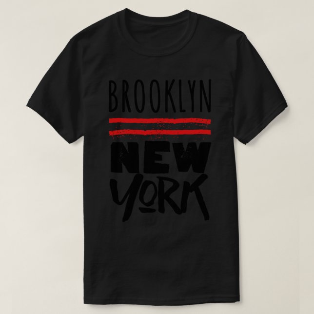 Brooklyn Retro Typografie Design 1 T-Shirt (Design vorne)