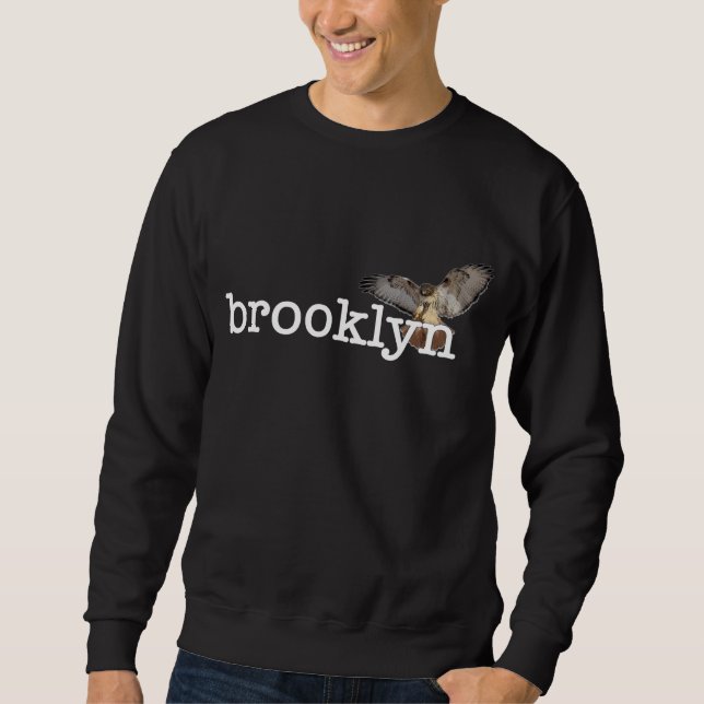 Brooklyn Rot-band Falken an Sweatshirt (Vorderseite)