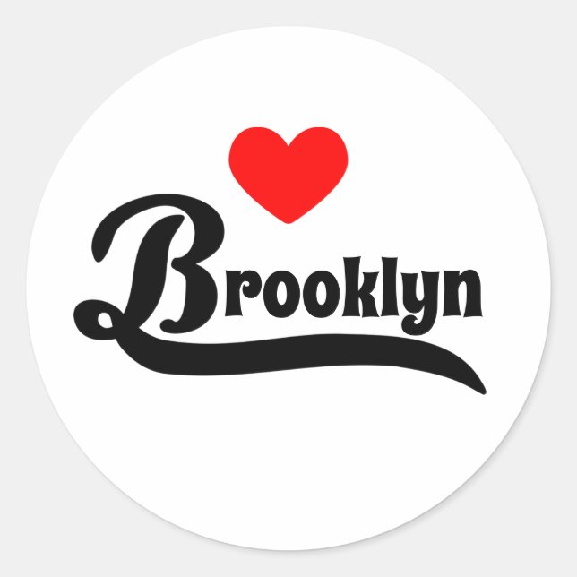 Brooklyn Runder Aufkleber (Vorderseite)