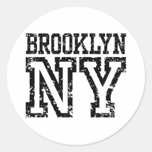 Brooklyn Runder Aufkleber