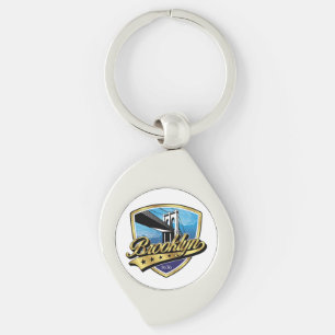 Brooklyn-Schild und Swoosh-Design Schlüsselanhänger