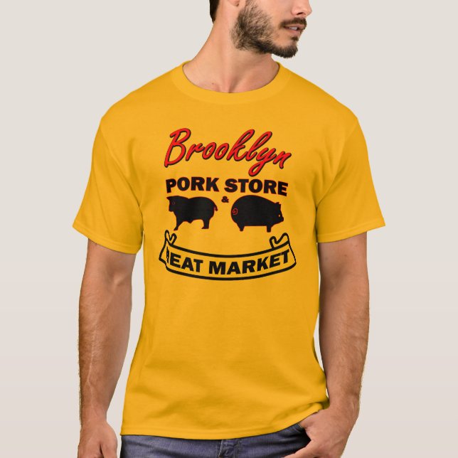 Brooklyn-Schweinefleisch-Speicher T-Shirt (Vorderseite)
