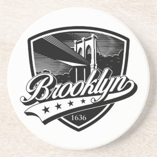 Brooklyn Shield mit Swoosh Design Getränkeuntersetzer