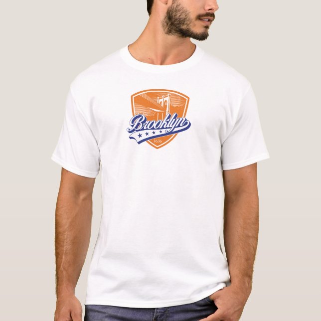 Brooklyn Shield mit Swoosh Design T-Shirt (Vorderseite)