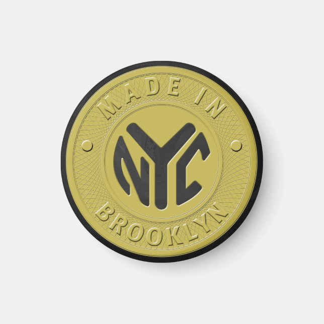 Brooklyn Subway Token Magnet (Vorne)
