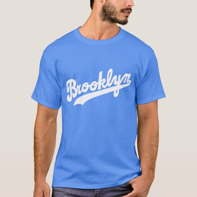 Brooklyn-T - Shirt-weiße Beschriftung T-Shirt (Vorderseite)