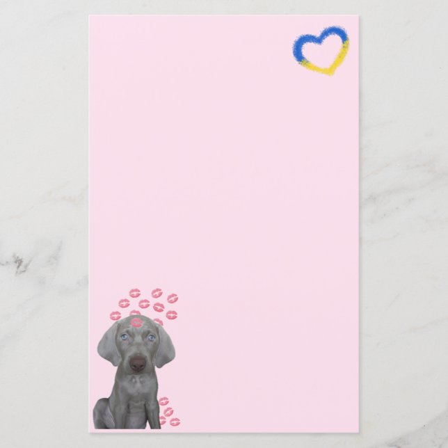 Brooklyn The Dog's Kisses 5,5 x 8,5 Stationery (Vorderseite)