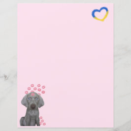 Brooklyn The Dog's Kisses 8,5 x 11 Stationery