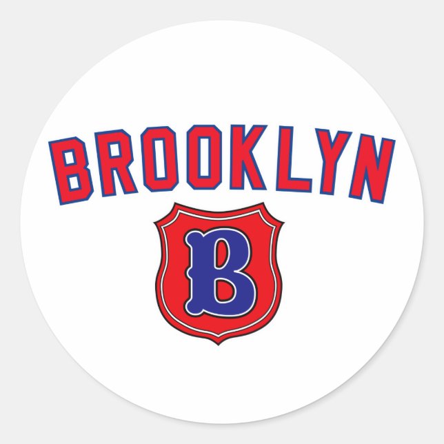 Brooklyn Throwback Runder Aufkleber (Vorderseite)