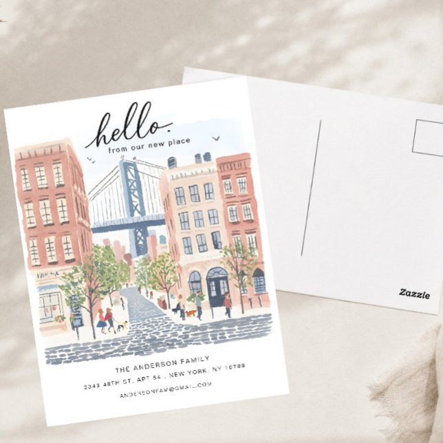 Brooklyn Umzugsankündigung Postkarte (Von Creator hochgeladen)