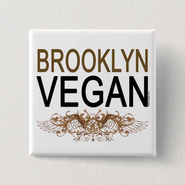 Brooklyn Vegan Button (Vorderseite)