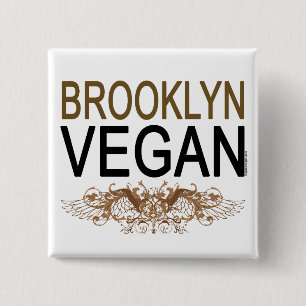 Brooklyn Vegan Button