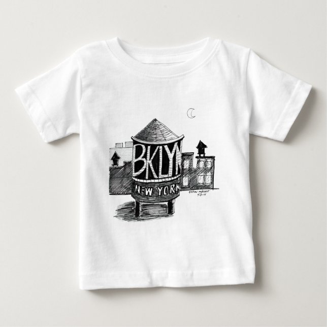 Brooklyn-Wasserturm Baby T-shirt (Vorderseite)
