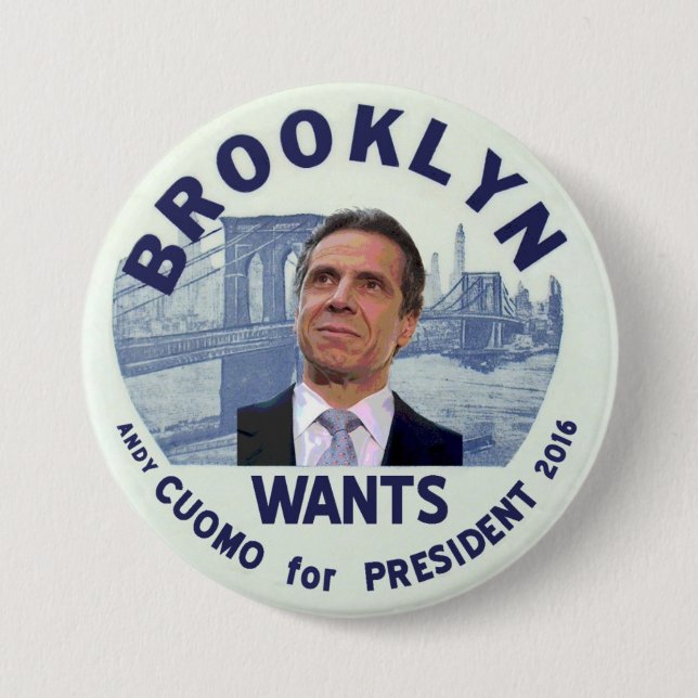 Brooklyn will Andy Cuomo für Präsidenten 2016 Button (Vorderseite)