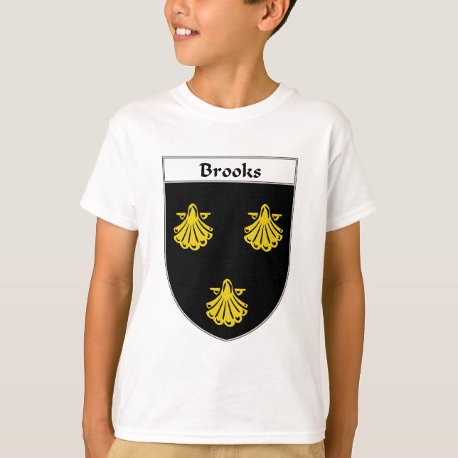 Brooks Coat of Arms/Familienwappen T-Shirt (Vorderseite)