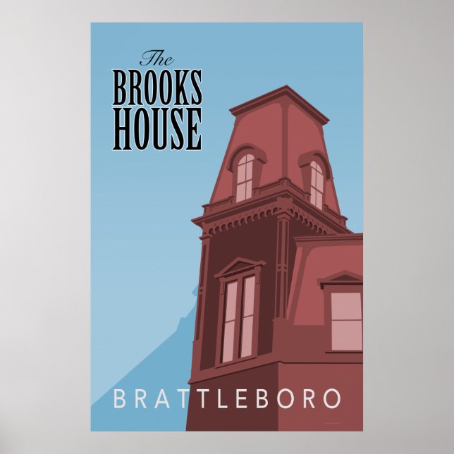 Brooks House Hotel Retro Poster (Vorne)