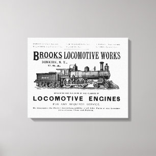 Brooks Steam Locomotive Works 1890 Leinwanddruck