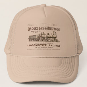 Brooks Steam Locomotive Works 1890 Truckerkappe