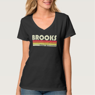 Brooks Surname Retro Vintag 80er 90s Geburtstag Re T-Shirt