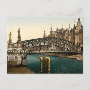 Brooksbrucke-Brücke, Hamburg, Deutschland Postkarte