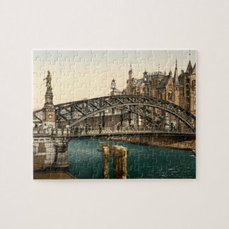 Brooksbrucke Brücke, Hamburg, Deutschland Puzzle