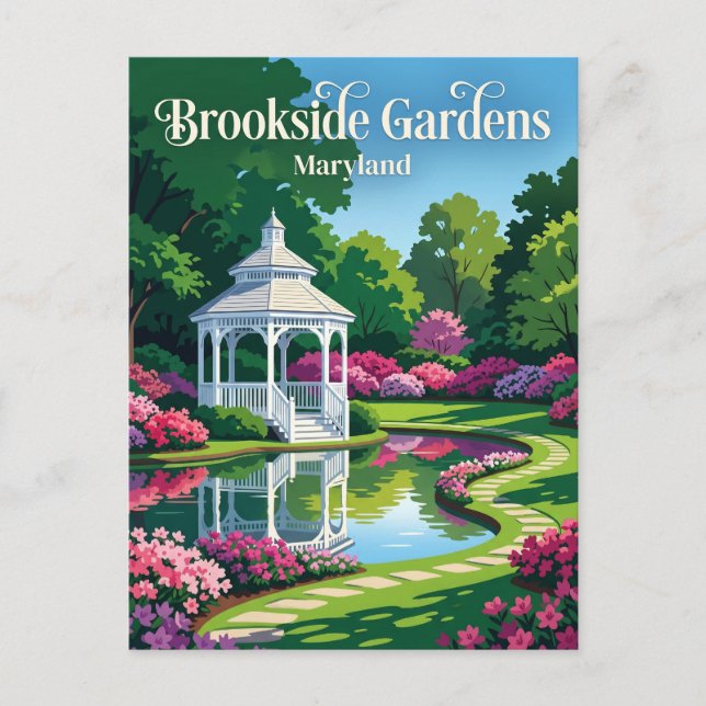 Brookside-Gärten USA Postkarte (Vorderseite)