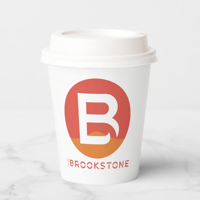 Brookstone B Kaffeetasse Tasse Pappbecher (Vorderseite)