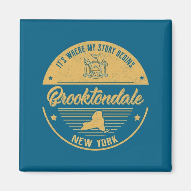 Brooktondale New York Its Where My Story Begins  Magnet (Vorne)