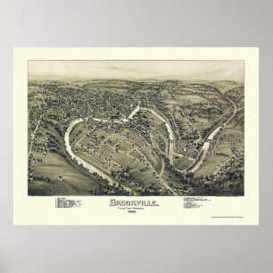Brookville, PA Panoramic Map - 1895 Poster