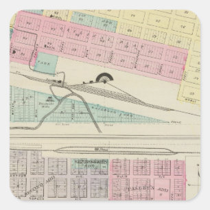 Brookville, Saline County, Stafford, Kansas Quadratischer Aufkleber