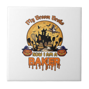 Broom Broke Baker Halloween Hexe Koch Kürbis_1 Fliese