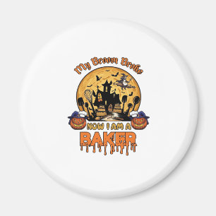 Broom Broke Baker Halloween Hexe Koch Kürbis_1 Magnet