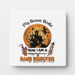 Broom Broke Band Direktor Halloween Spukhaus Fotoplatte