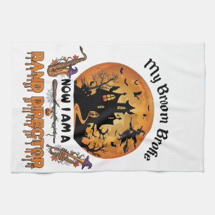 Broom Broke Band Direktor Halloween Spukhaus  Geschirrtuch